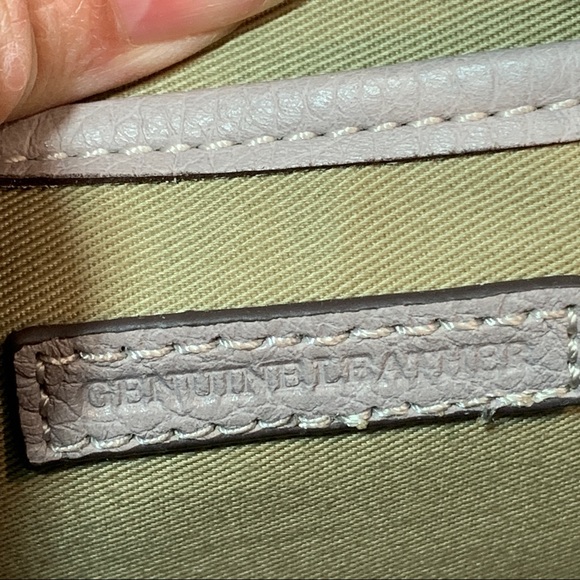 G. I. L. I. Italian Purple Gray Pebbled Leather Crossbody Bag - Picture 6 of 12